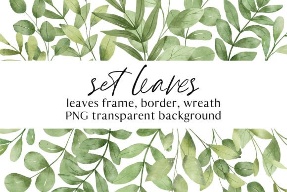 Bring Nature to Your Projects with a Green Leaves Watercolor Set