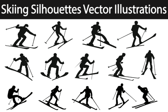 Capture Winter Motion with Skiing Silhouettes