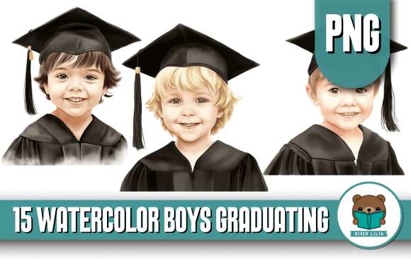 Celebrate Milestones: Little Girls Graduating Illustrations