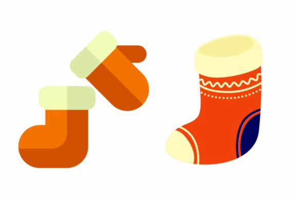 Christmas Shocks Mitten Illustrations for Festive Designs