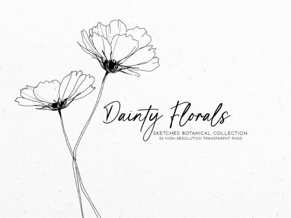 Dainty Florals: Effortless Botanical Line Art for Modern Design