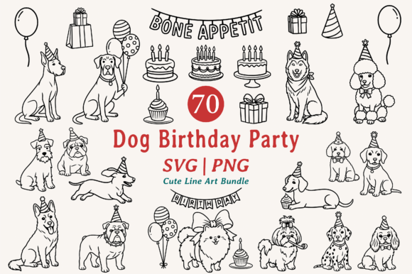 Dog Breed Birthday Party SVG Clipart: A Designer's Guide to Crafting Canine Celebrations