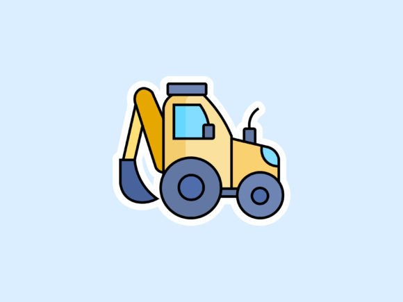 Labour Backhoe Illustrations: Design Assets for Every Project