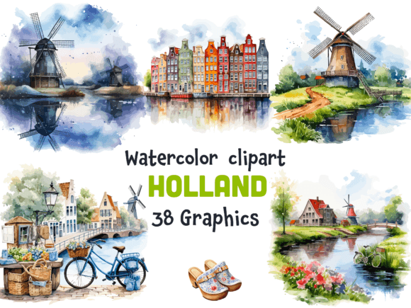 Netherlands Watercolor Clipart Dutch: A Designer's Toolkit