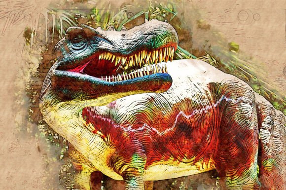 Unleash Prehistoric Charm: Dinosaur Printable Illustrations Pack#07