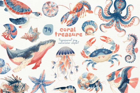Unlocking Oceanic Charm: A Deep Dive into Watercolor Coral Treasure PNG Clipart